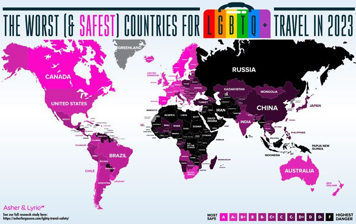 Рейтинг безопасности стран для ЛГБТ-туристов