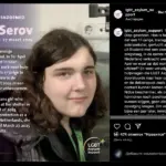 Алиса Серова, снимок траурного поста о её смерти