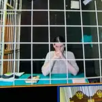 Фото SOTAvision. Ольга Сивушкина из СИЗО участвует в суде по видеосвязи