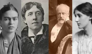 портреты Фриды Кало, Оскара Уайльда, Петра Чайковского и Вирджинии Вульф