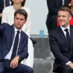 кандидат в президенты Франции Габриэль Атталь и действующий президент Эммануэль Макрон