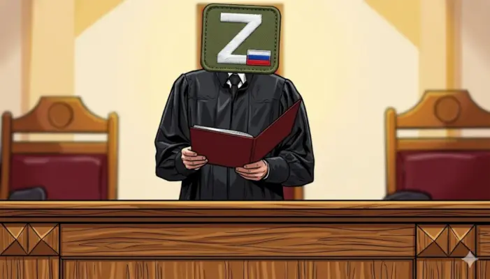 Судья с нашивкой с буквой Z вместо головы