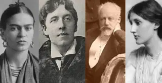 портреты Фриды Кало, Оскара Уайльда, Петра Чайковского и Вирджинии Вульф