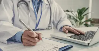 Врач-психиатр за работой
